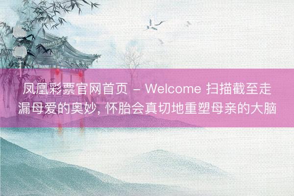 凤凰彩票官网首页 - Welcome 扫描截至走漏母爱的奥妙， 怀胎会真切地重塑母亲的大脑