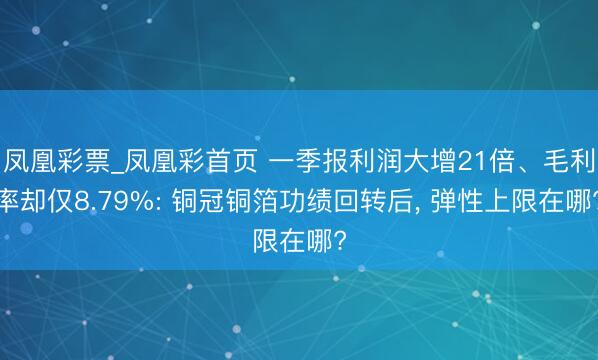 凤凰彩票_凤凰彩首页 一季报利润大增21倍、毛利率却仅8.79%: 铜冠铜箔功绩回转后， 弹性上限在哪?