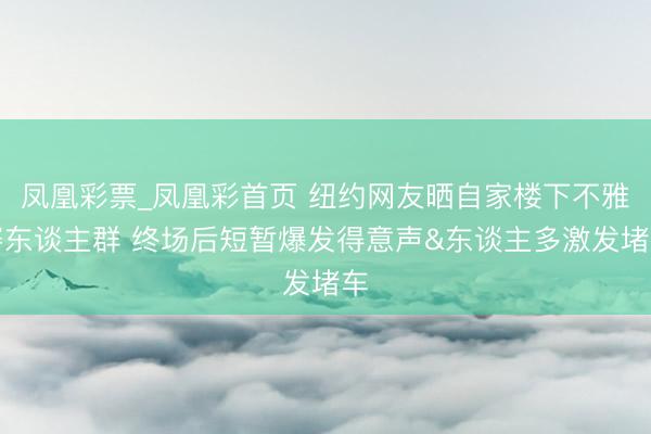 凤凰彩票_凤凰彩首页 纽约网友晒自家楼下不雅赛东谈主群 终场后短暂爆发得意声&东谈主多激发堵车